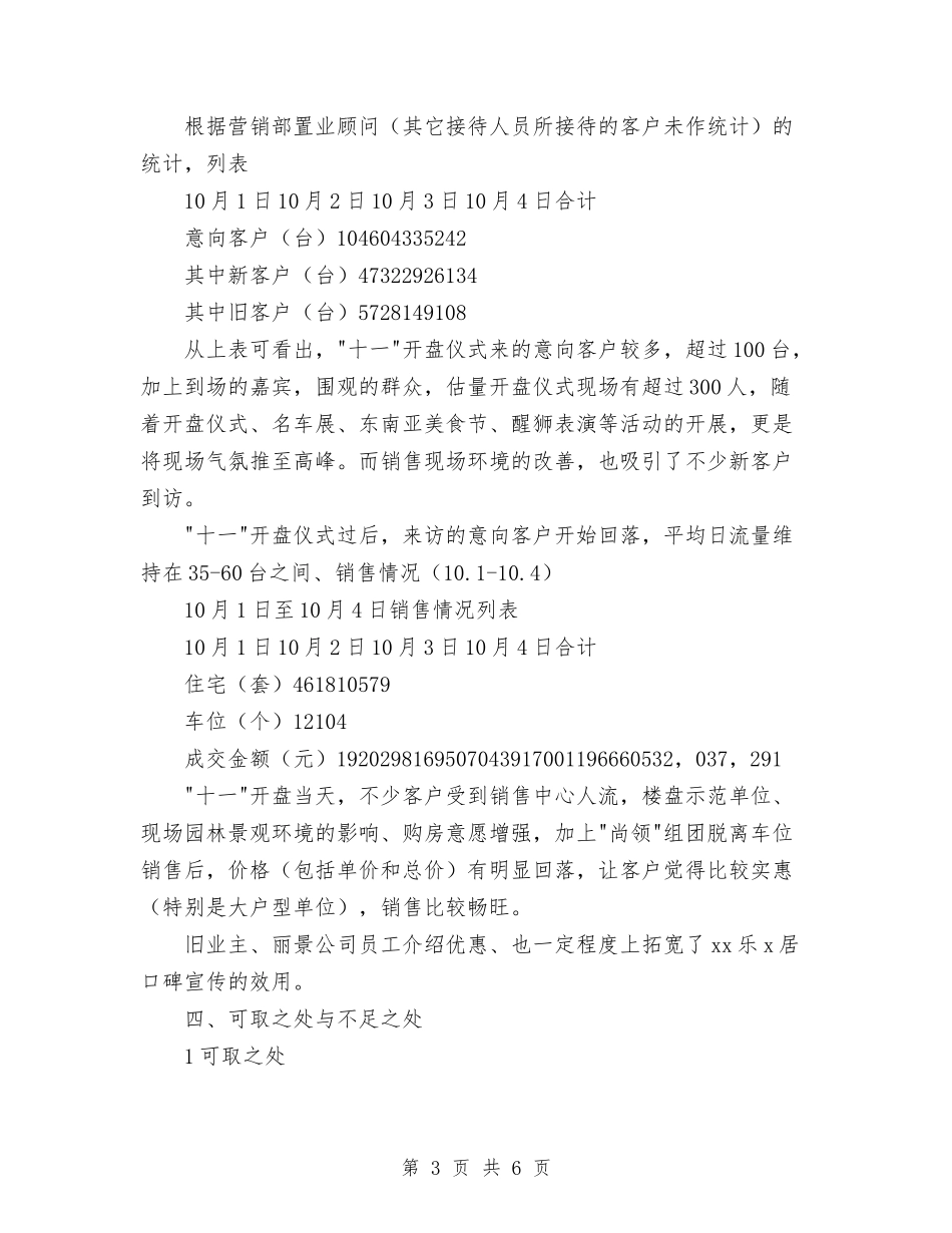 2024年11月楼盘销售工作总结与2024年11月民兵工作总结汇编_第3页