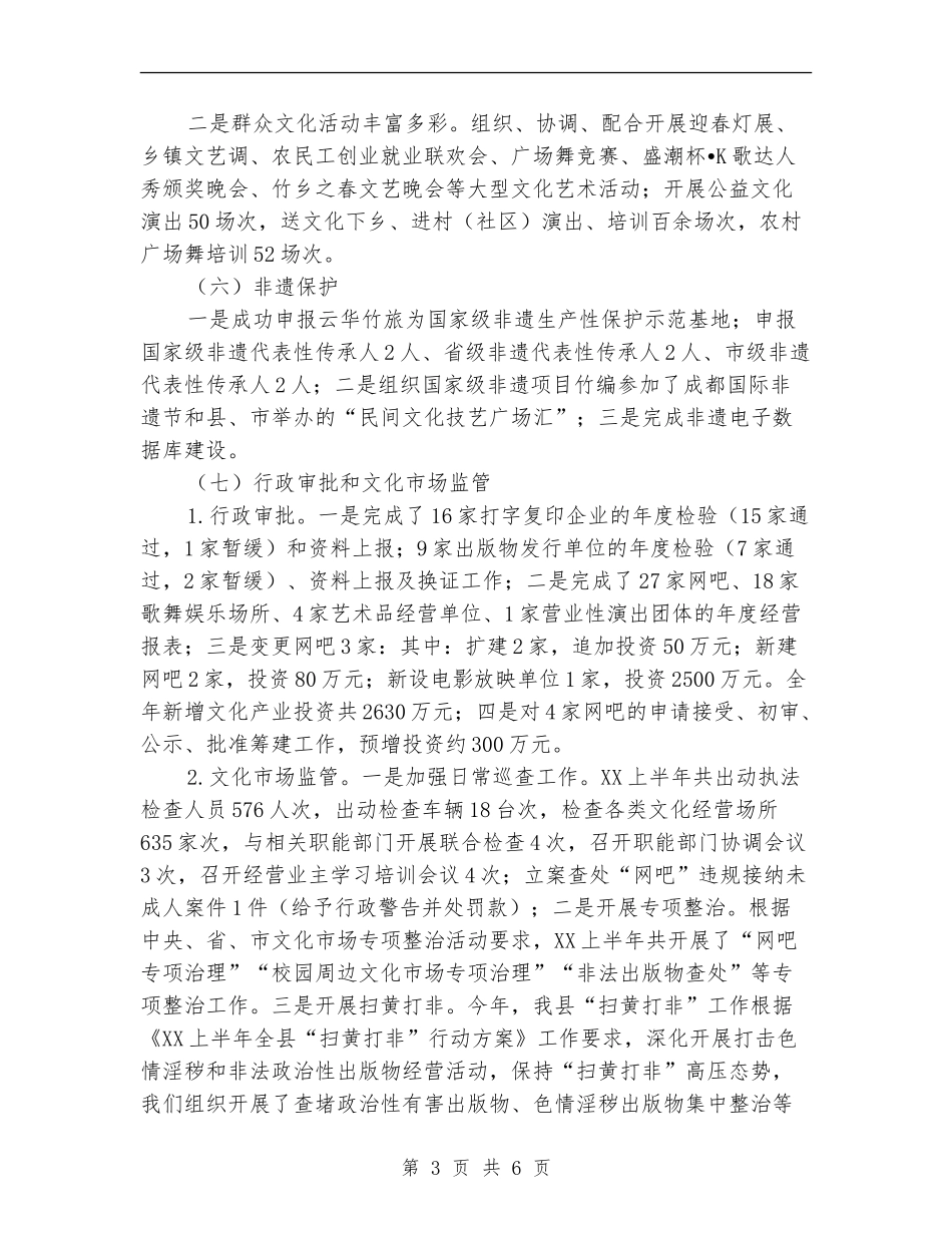 县文广新局2024年上半年工作总结_第3页