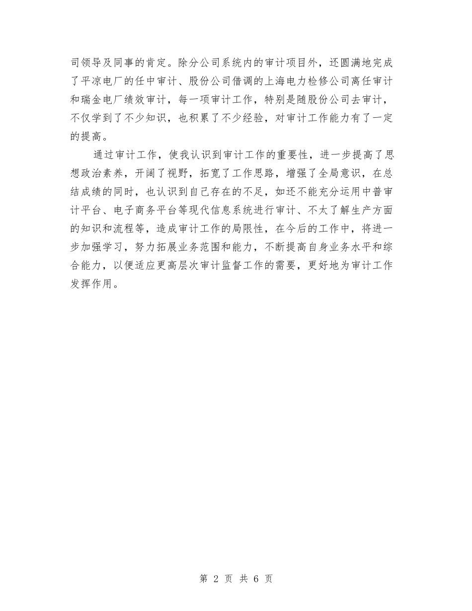 2024年1月审计员年度总结与2024年1月工作计划范文汇编_第2页