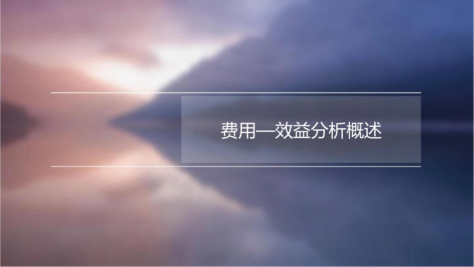 费用—效益分析课件_第3页