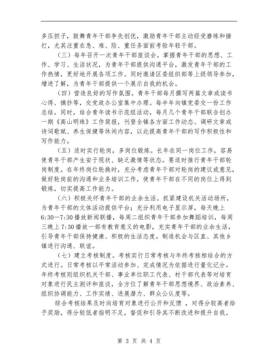 镇青年干部成长培训计划_第3页