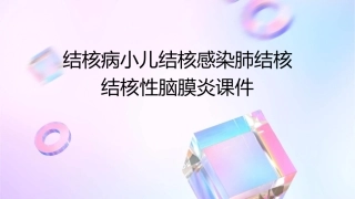 结核病小儿结核感染肺结核结核性脑膜炎课件