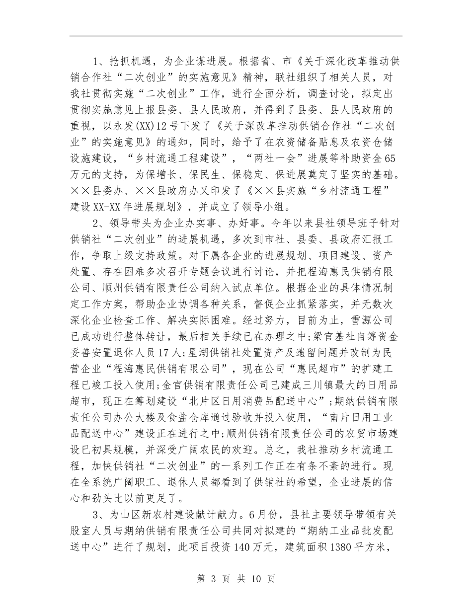 2024年供销社工作总结_第3页