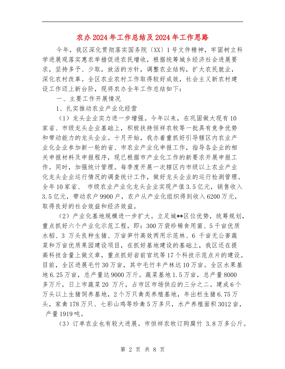 农办2024年工作总结及2024年工作思路_第2页