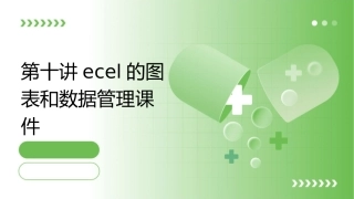第十讲Ecel的图表和数据管理课件