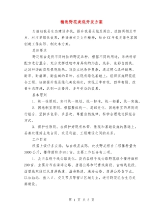野花美观开发方案