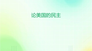 论美国的民主课件