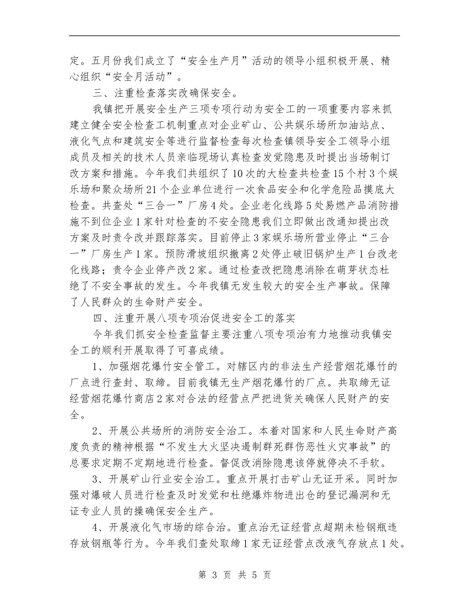 乡镇安全生产三项行动工作总结_第3页