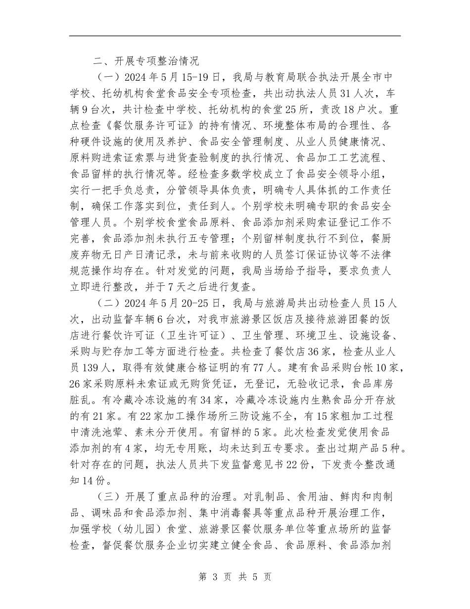 开展餐饮服务食品安全隐患大排查总结_第3页