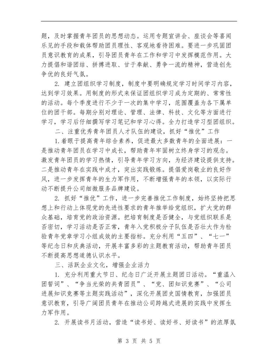 2024年南京某企业团委工作计划_第3页