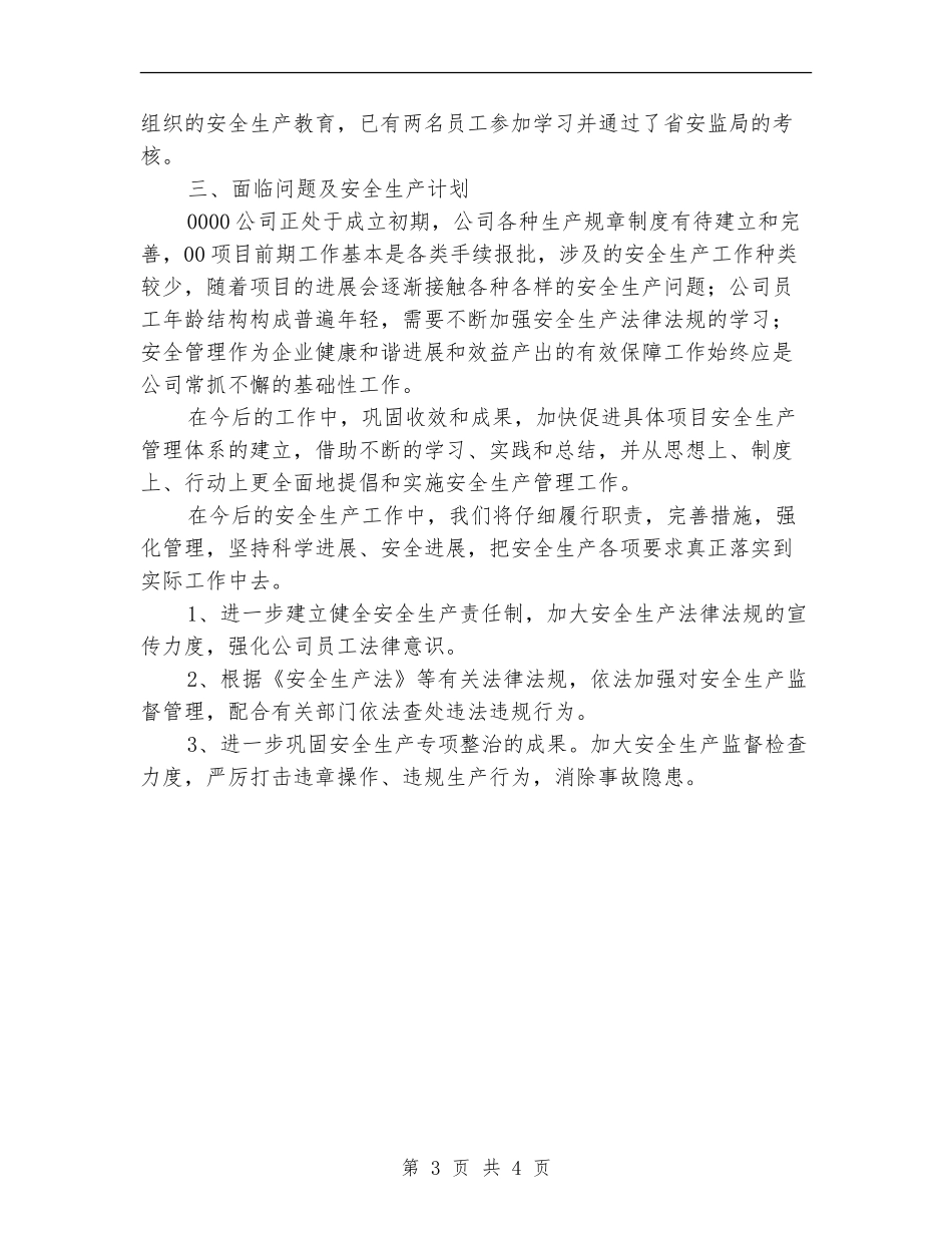 公司汛前安全大检查工作总结_第3页