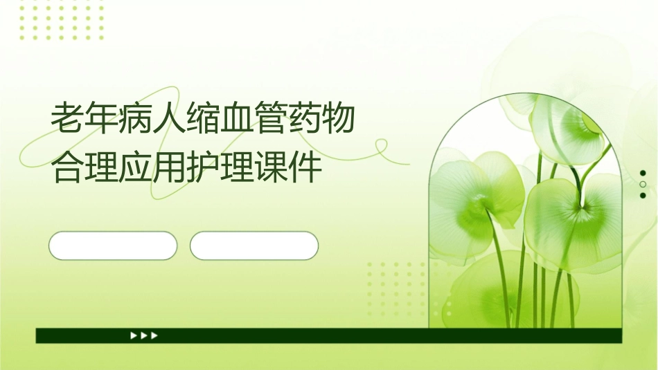老年病人缩血管药物合理应用护理课件_第1页