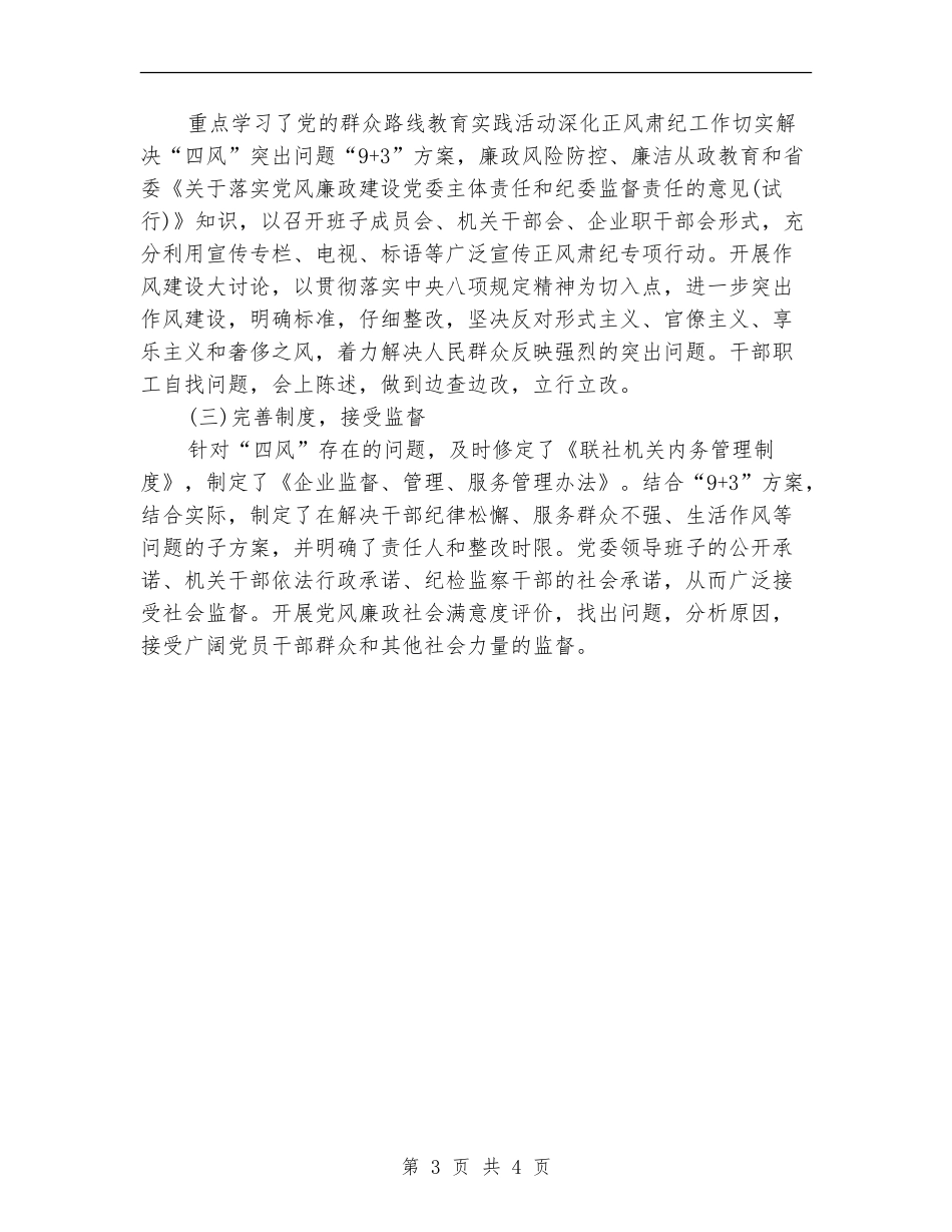 正风肃纪“9+3”专项整治自查报告_第3页
