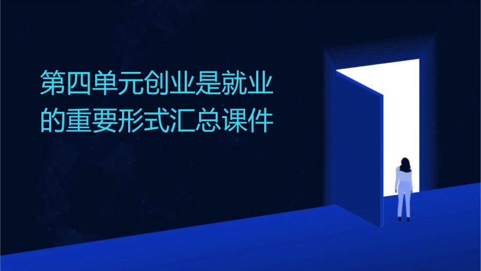 第四单元创业是就业的重要形式汇总课件_第1页