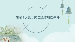 袋装(片剂)岗位操作规程课件