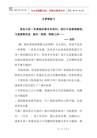 让梦想起飞的定义