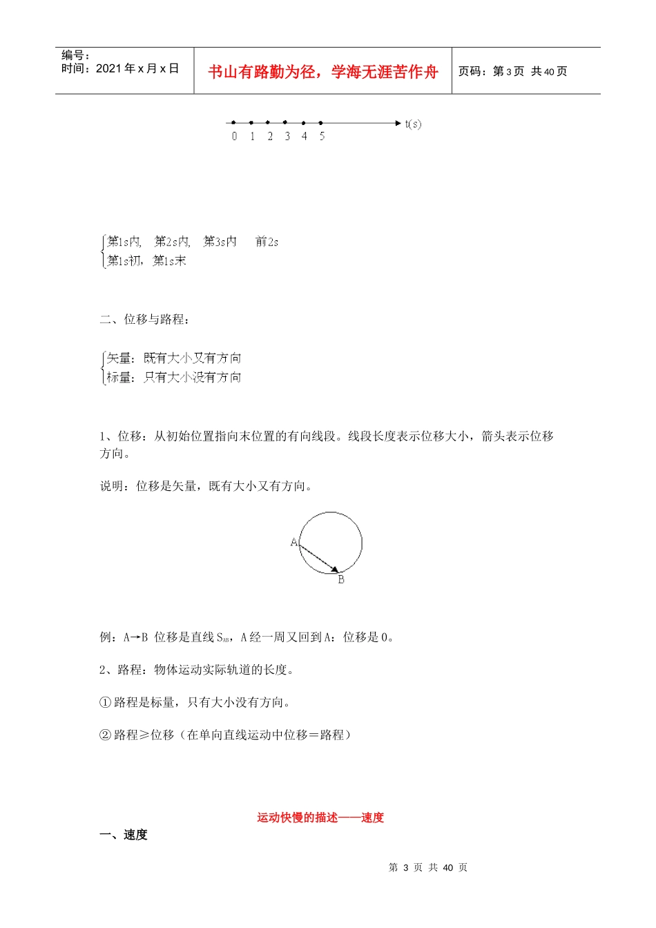 质点参考系和坐标系时间和位移_第3页