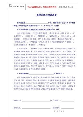 财税电子商业计划书