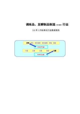 调味品、发酵制品制造行业数据报告