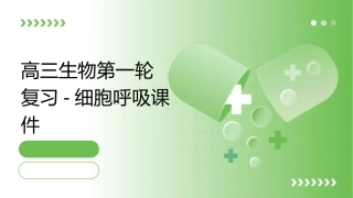 高三生物第一轮复习细胞呼吸课件