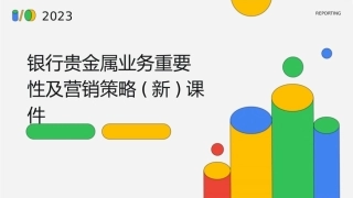 银行贵金属业务重要性及营销策略(新)课件