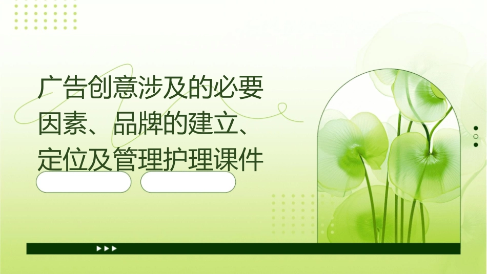 广告创意涉及的必要因素品牌的建立定位及管理护理课件_第1页