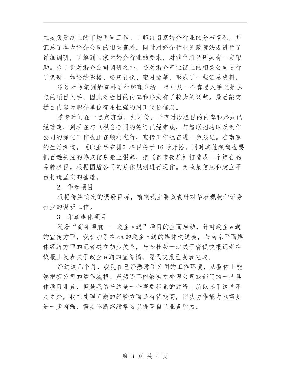 销售试用期工作总结及转正申请_第3页