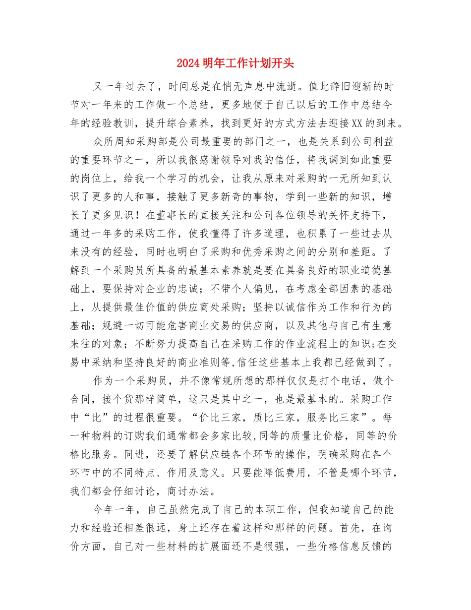 2024日常财务工作计划表与2024明年工作计划开头汇编_第3页