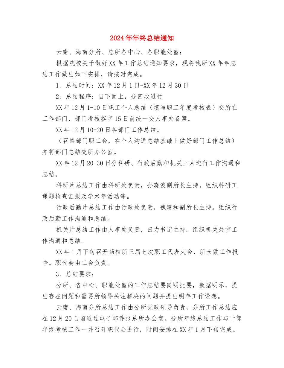 2024年年终总结结尾2与2024年年终总结通知汇编_第3页