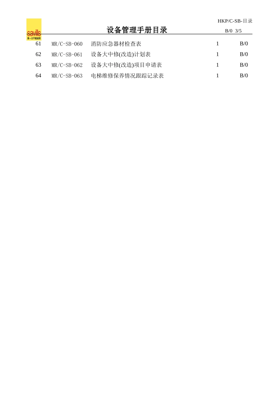 设备管理工作手册表格_第3页