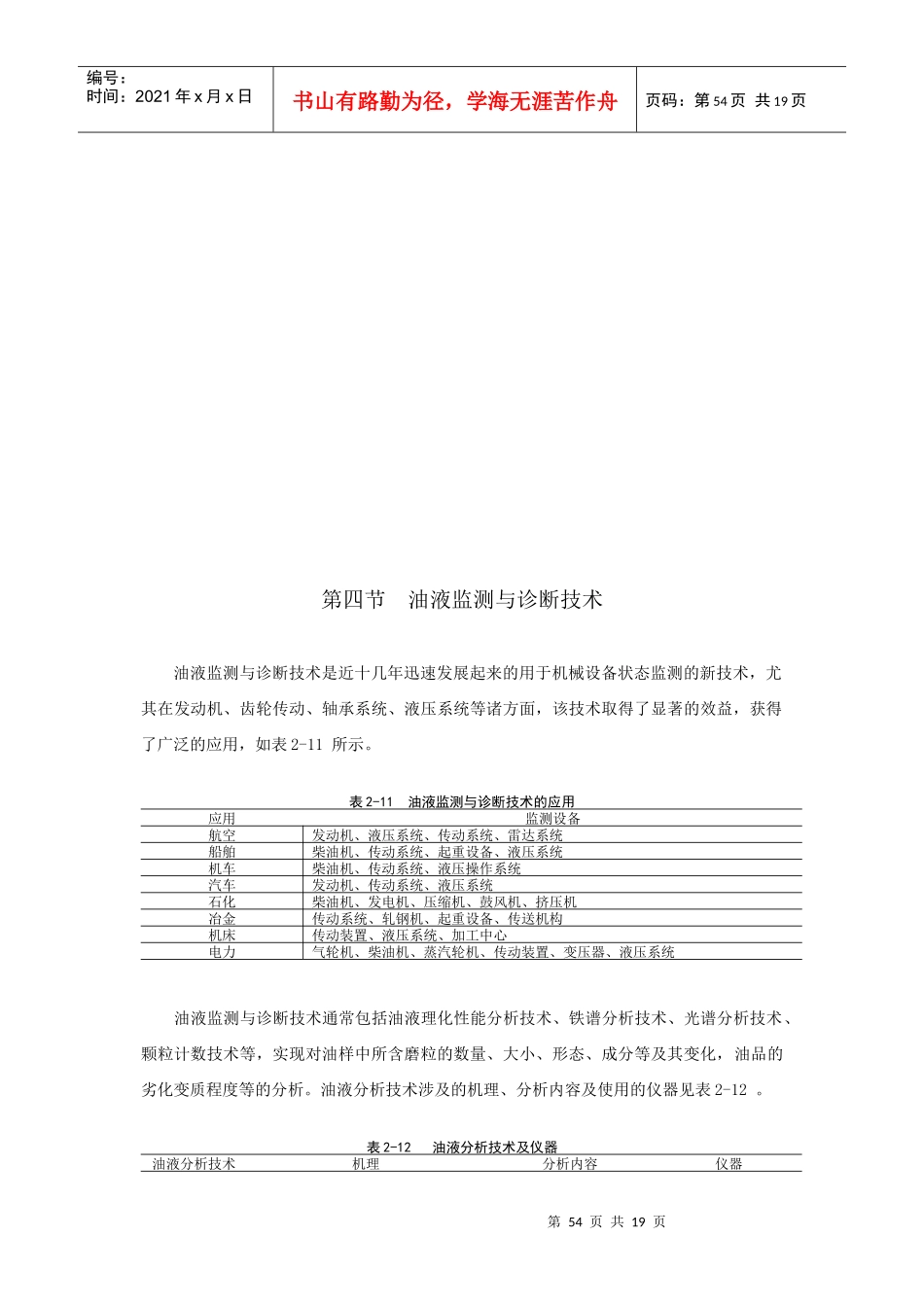 试谈油液监测与诊断技术_第1页