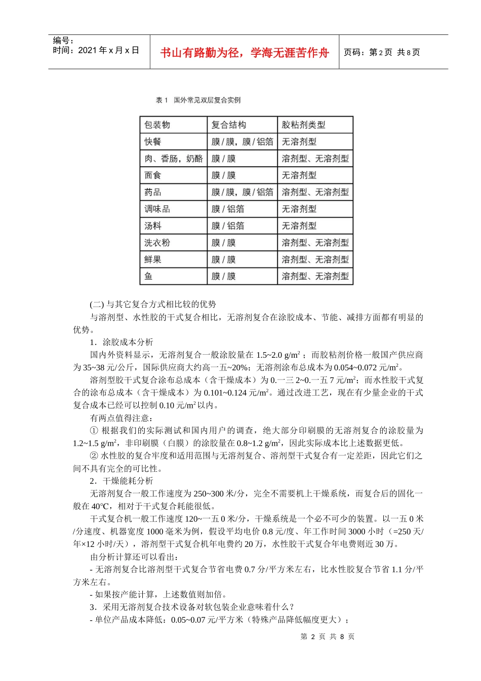 试谈无溶剂复合推广的几个重要问题_第2页