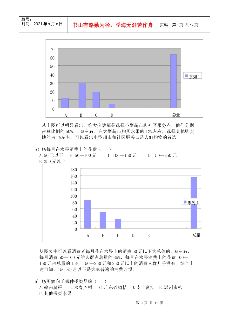 调查问卷内容与数据分析_第3页