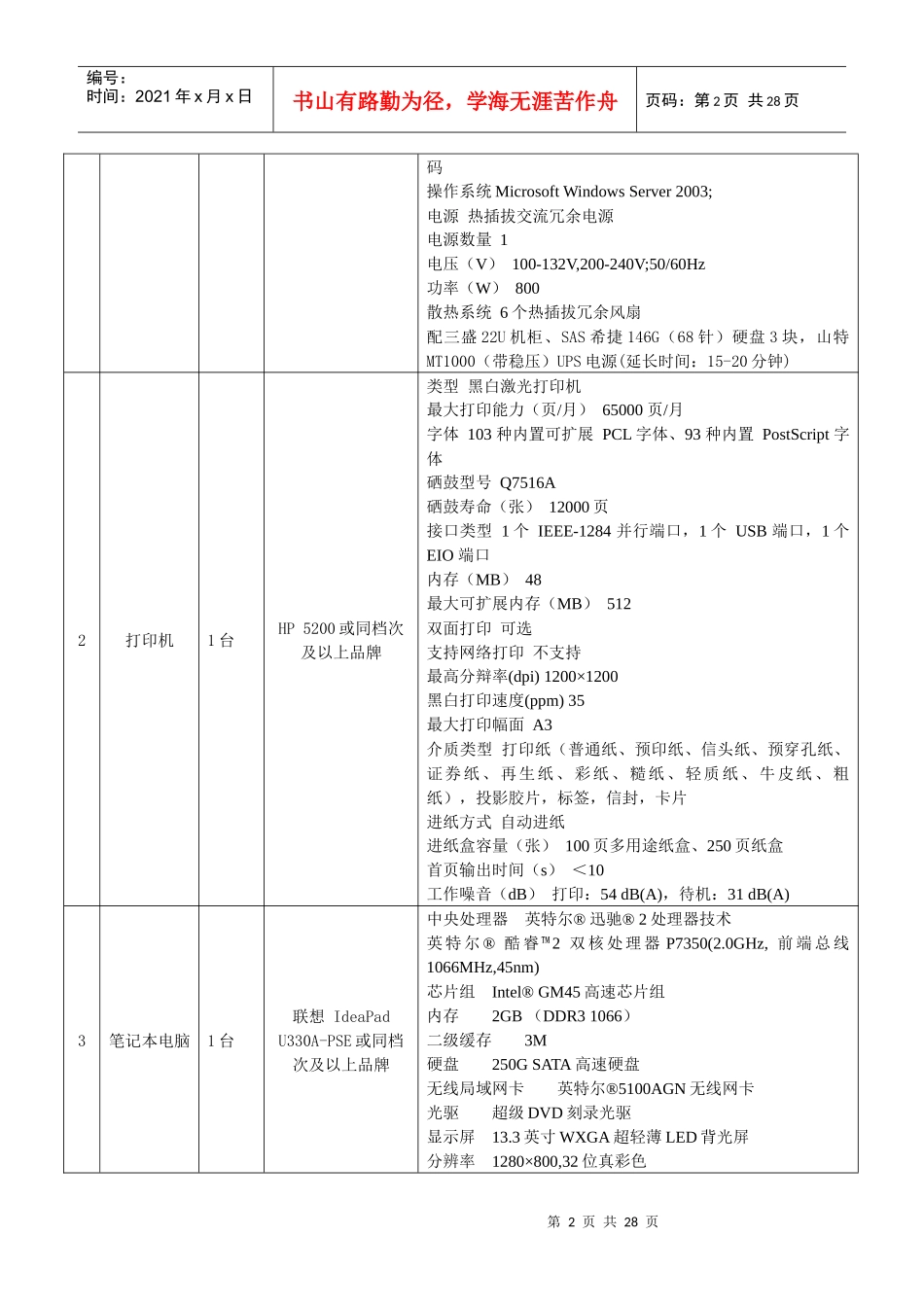 货物需求一览表-广西云龙招标有限公司_第2页
