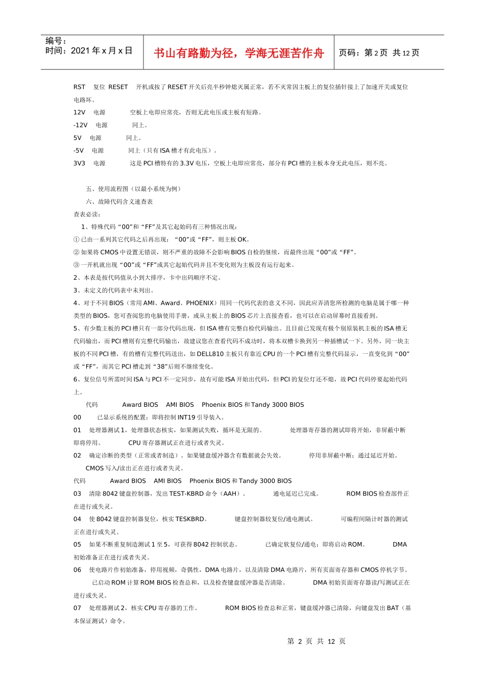 诊断卡说明书_第2页