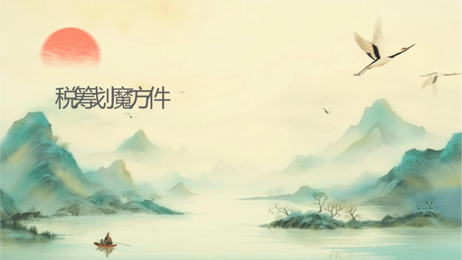 纳税筹划魔方课件_第1页