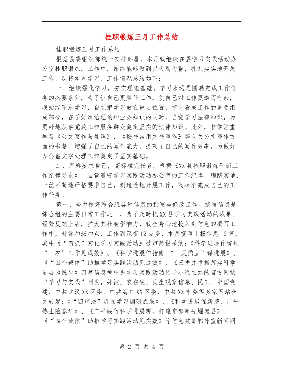 挂职锻炼三月工作总结_第2页