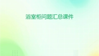 浴室柜问题汇总课件