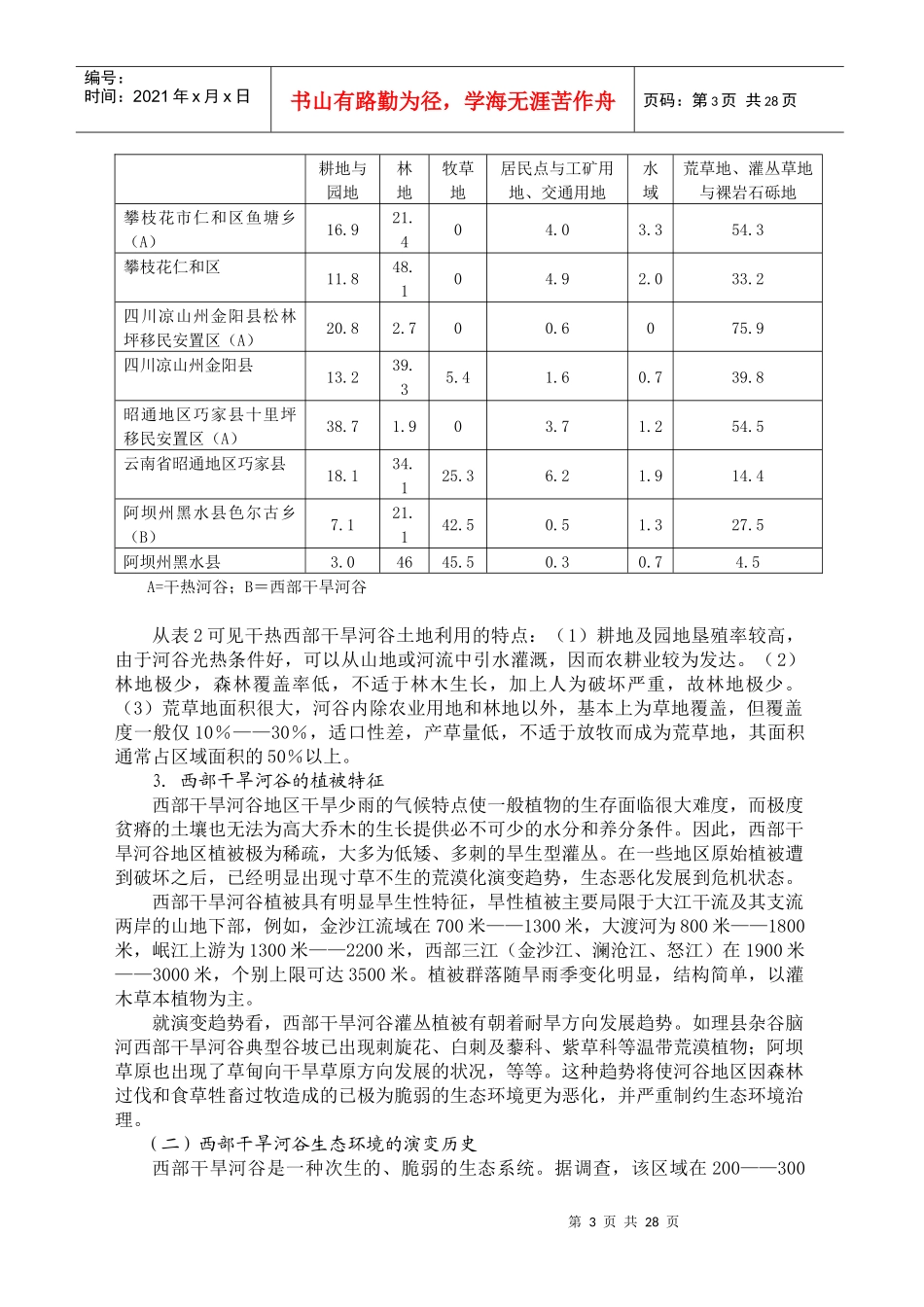 西部干旱河谷地区生态建设战略选择研究_第3页