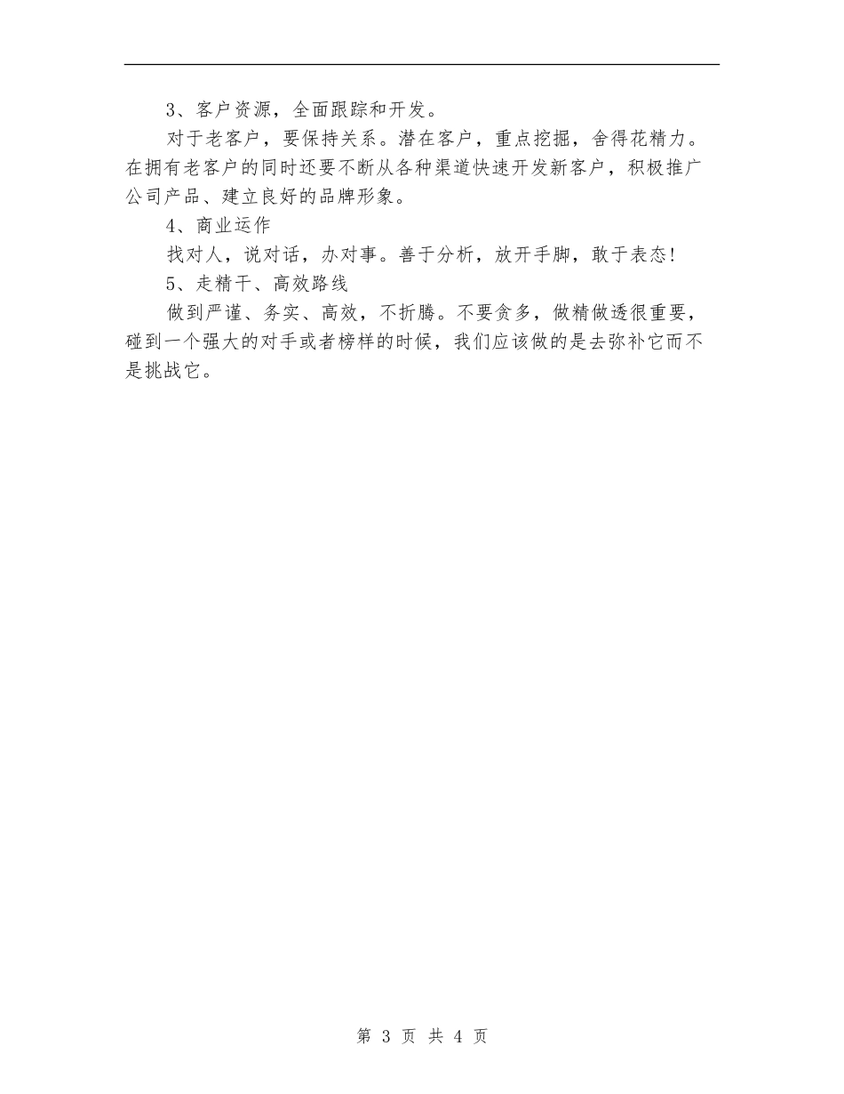 3月个人销售工作计划_第3页