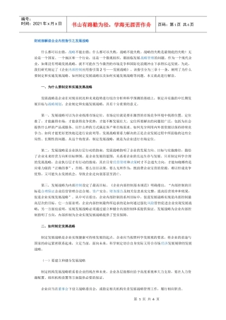 财政部解读企业内控指引之发展战略
