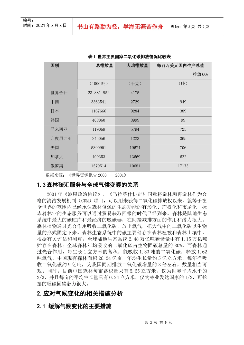 论后京都时代我国二氧化碳减排制度的选择与构建_第3页