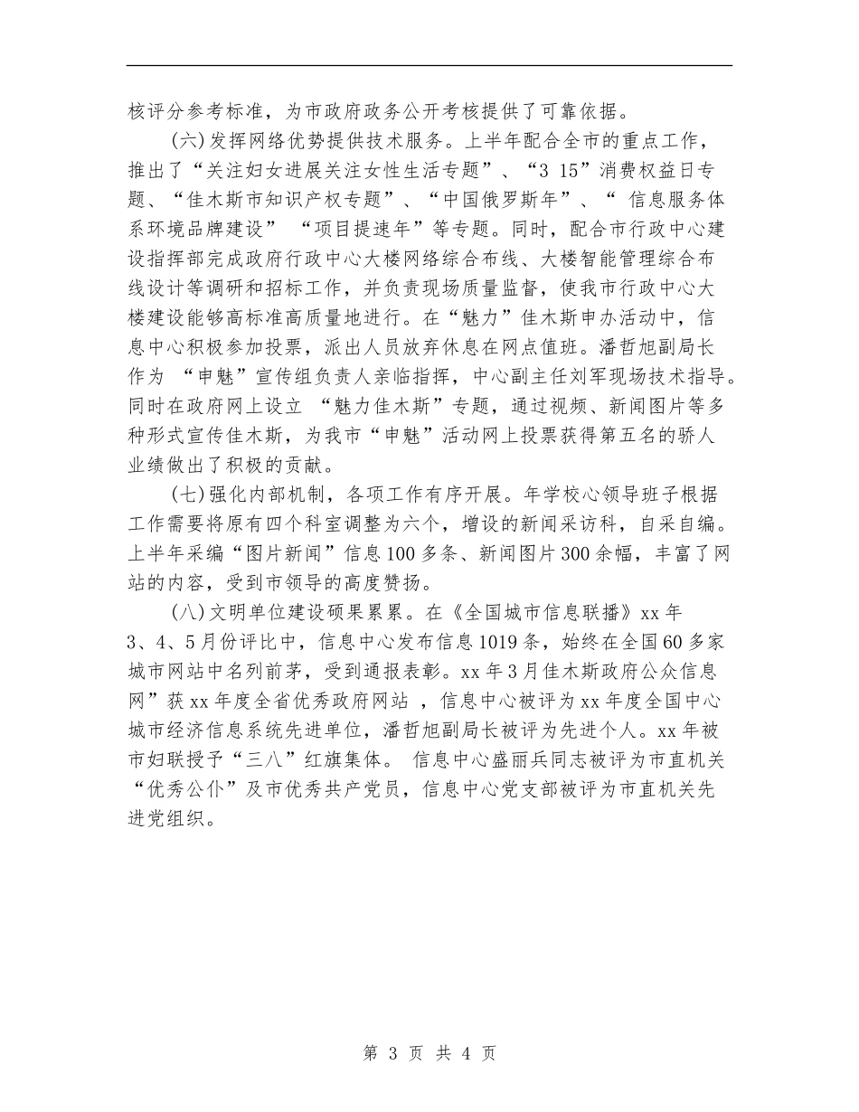 信息中心个人工作总结_第3页