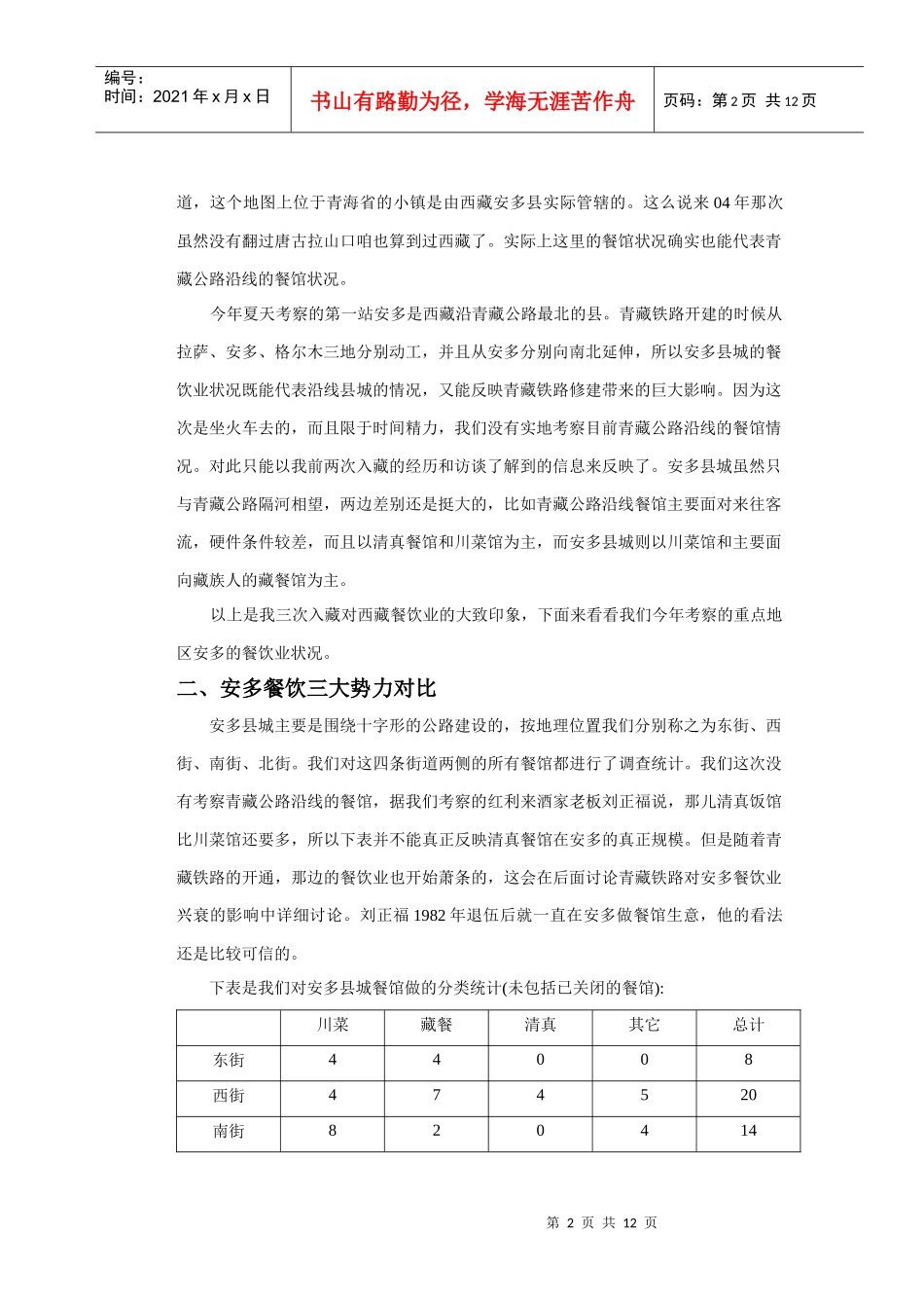 西藏安多县餐饮业调查报告分析_第2页