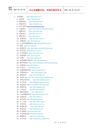 论坛推广必用的网站