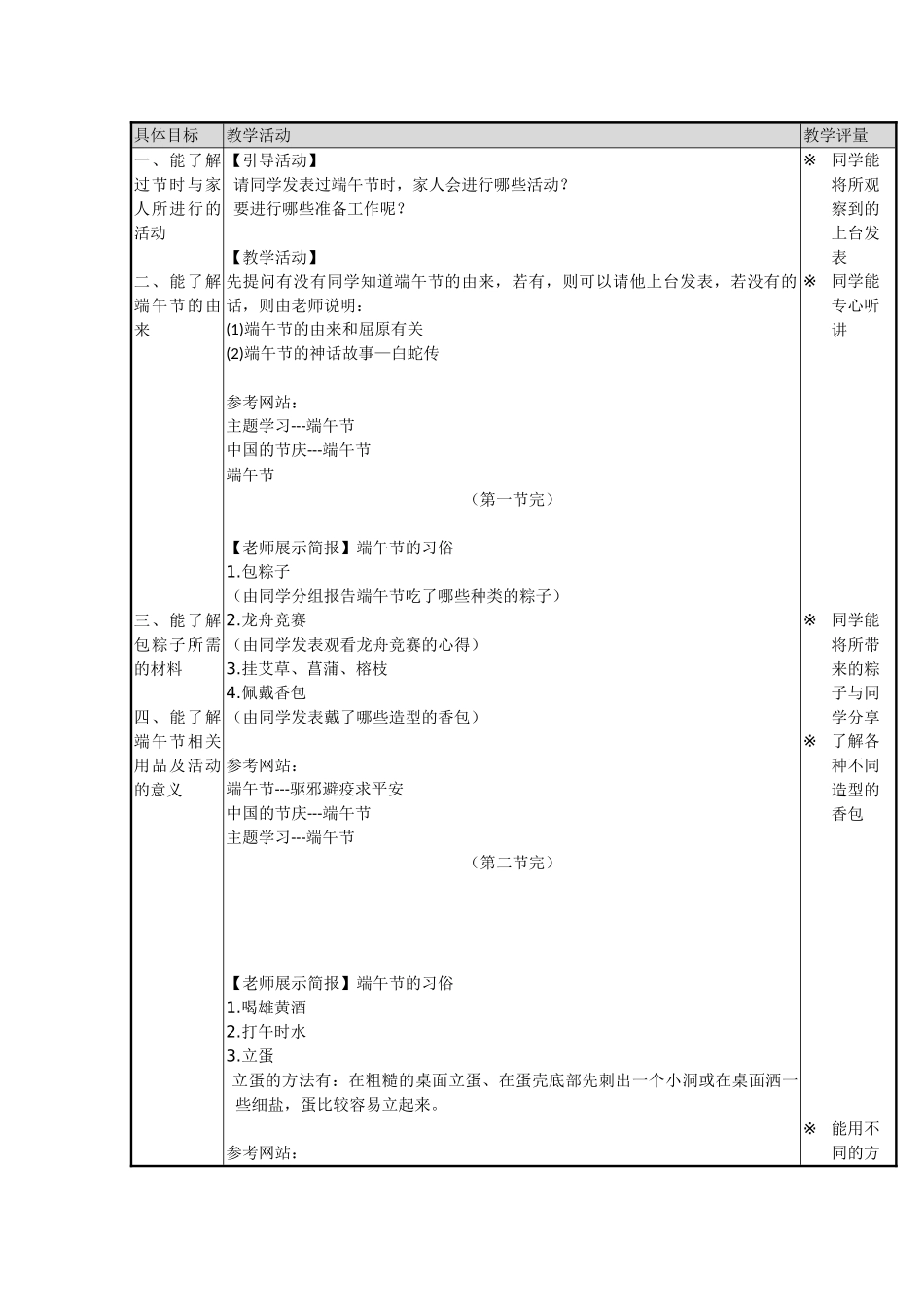 2024-2024年小学生综合实践《五月五庆端午》教学设计_第2页