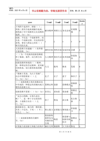 读书考试创新思维