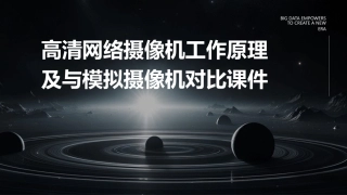 高清网络摄像机工作原理及与模拟摄像机对比课件