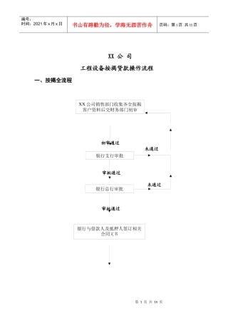 设备按揭贷款操作全流程