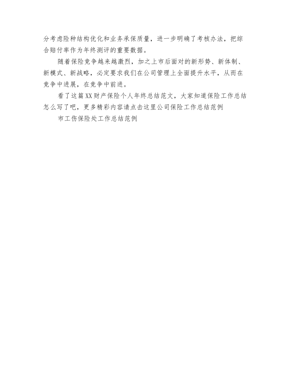 2024财产保险个人年终总结与2024财产保险个人年终总结范文汇编_第3页